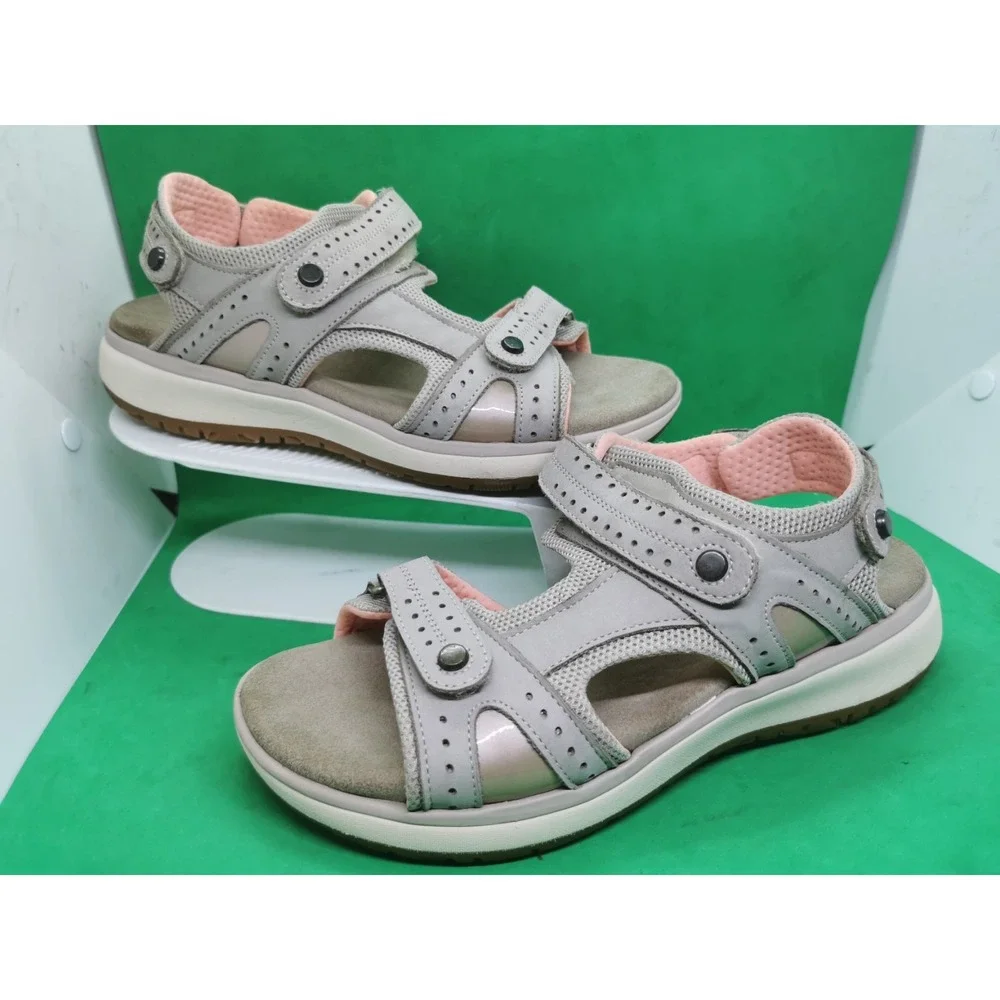 SAS Embark Sandals Womens Sz 8.5 M Taupe Walking Tripad Comfort Adjustable Strap